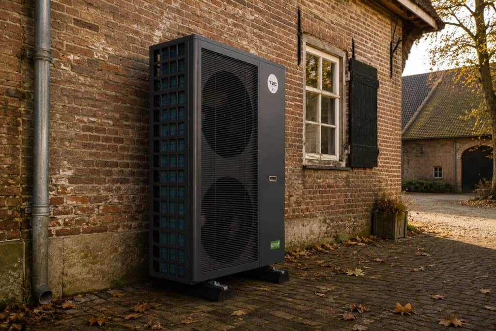 TEC HS22 hybride warmtepomp naast cv-ketel voor grote woningen en kleine utiliteit