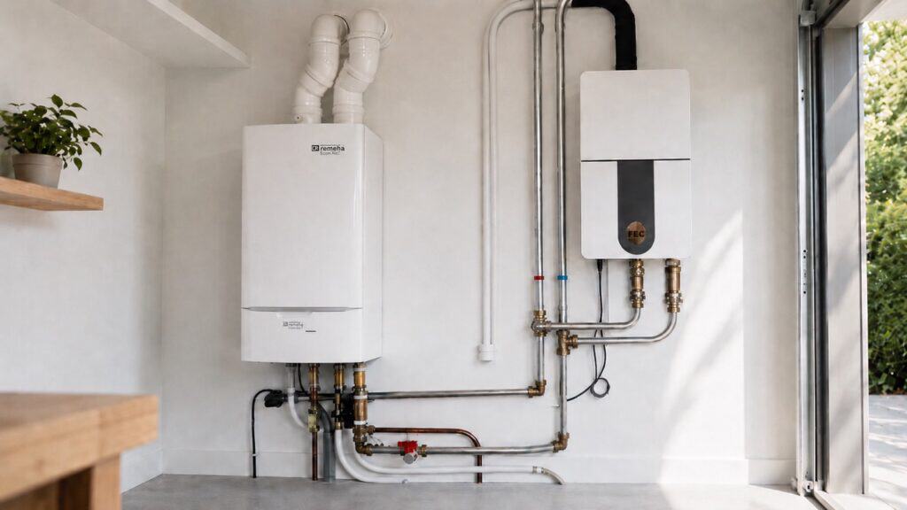 TEC RS07 7kW hybride warmtepomp binnenunit met cv ketel